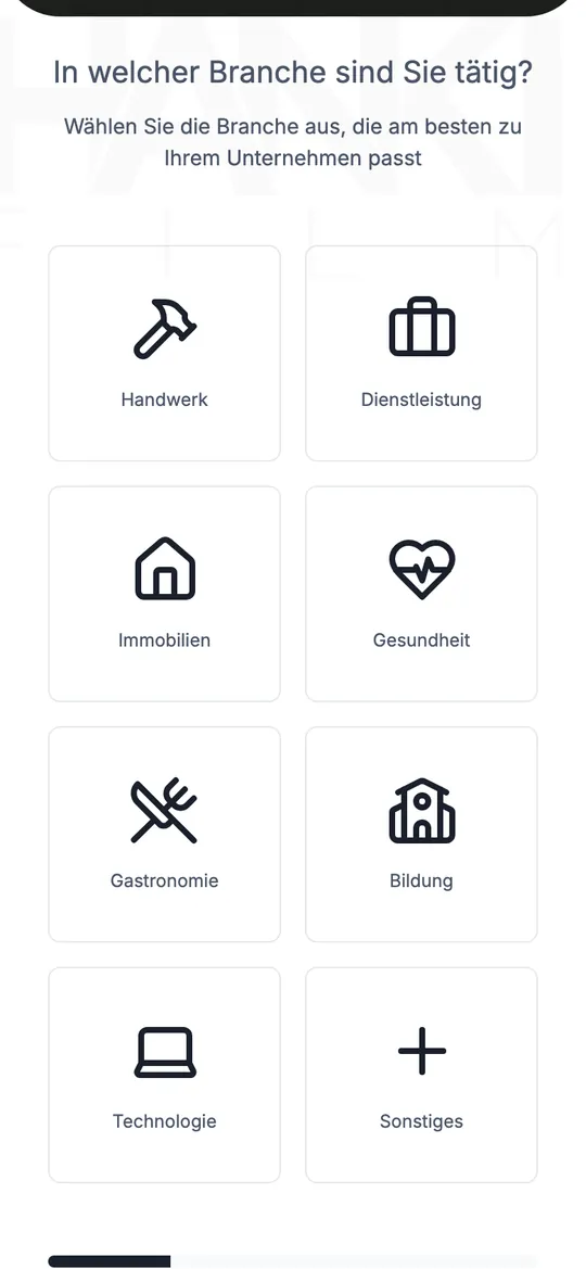 Website und Anfrage-Funnel von Hanki Film (Handy)